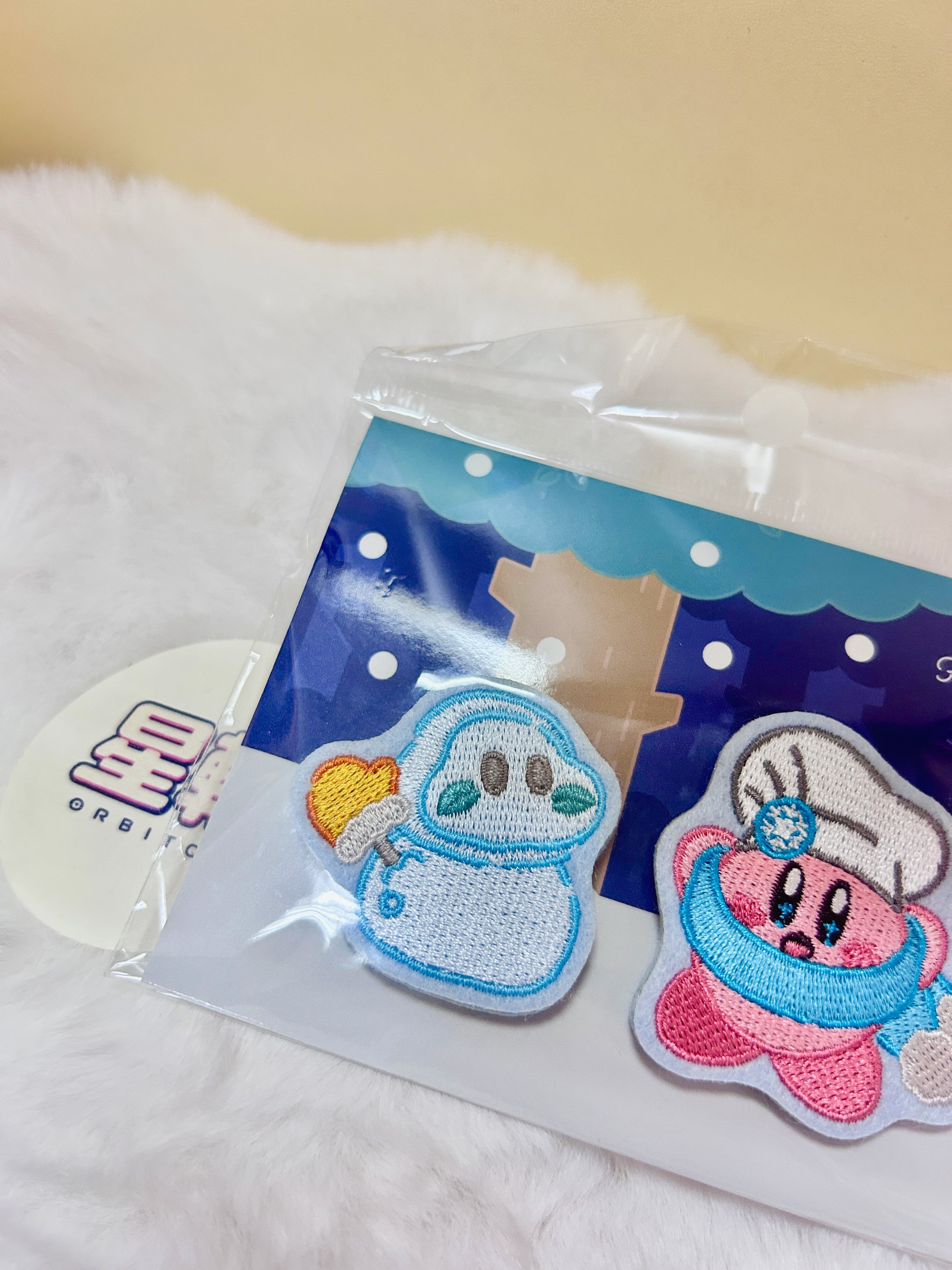 [現貨] 星之卡比一對雪人刺繡扣針