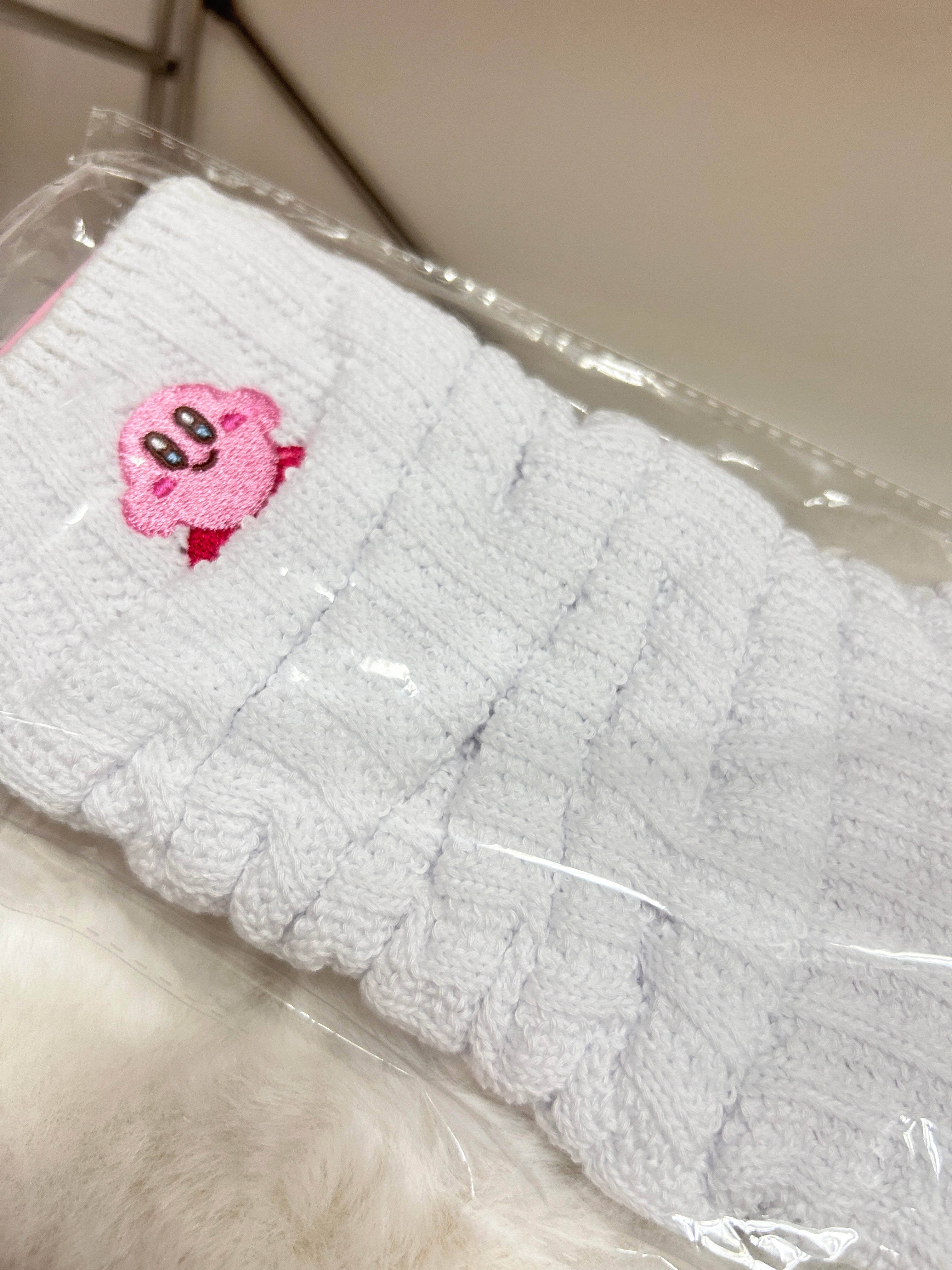 [現貨] 星之卡比日系及膝泡泡刺繡長襪