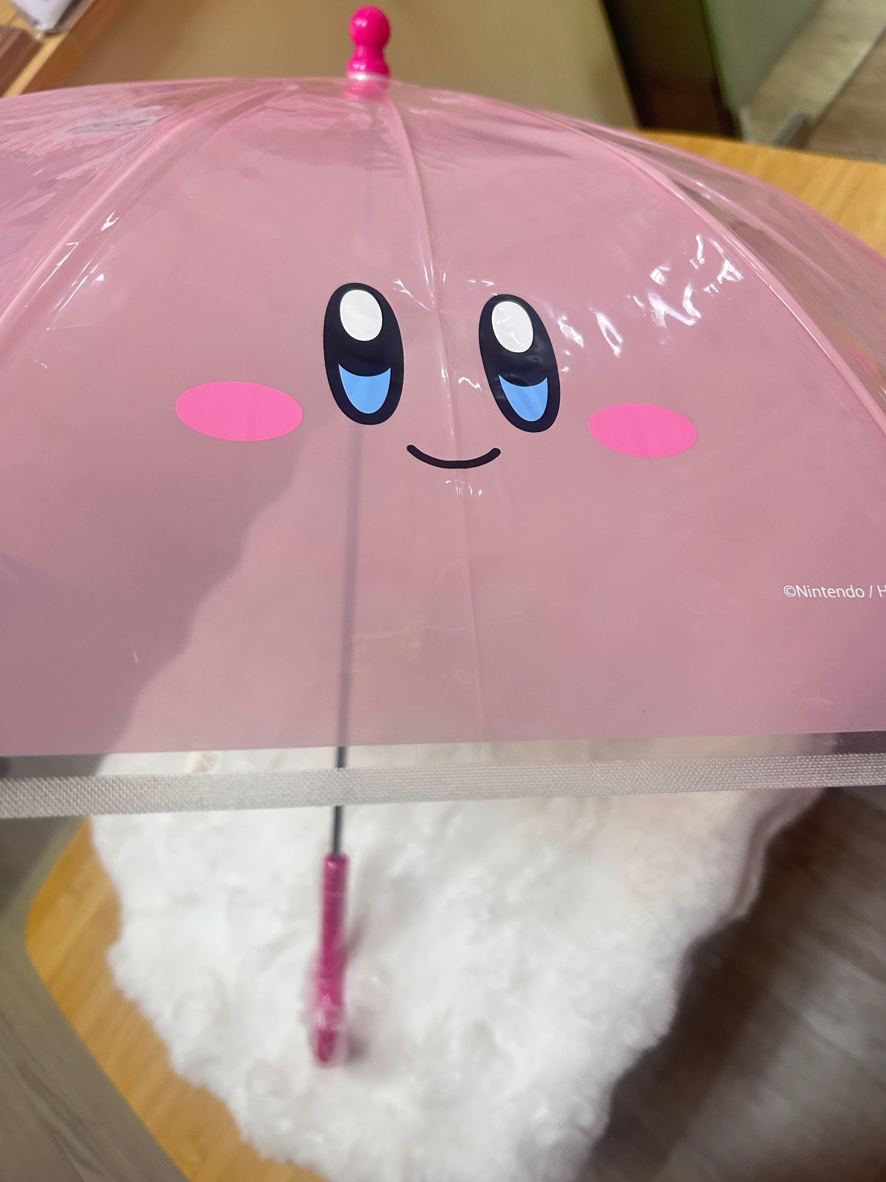 [現貨] 星之卡比小童粉紅色半透明雨傘