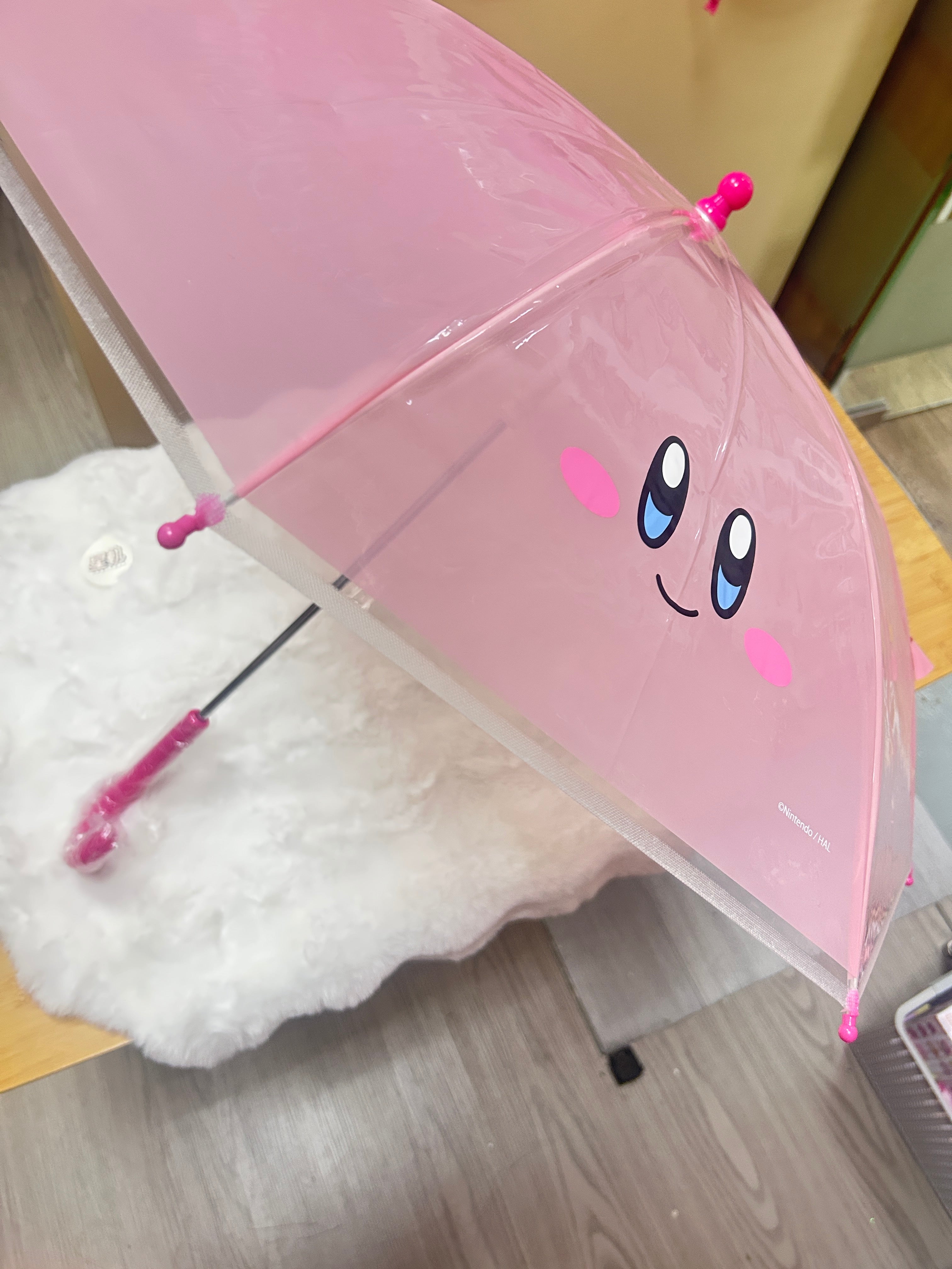 [現貨] 星之卡比小童粉紅色半透明雨傘